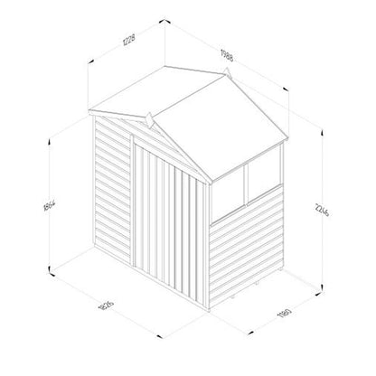 Forest Beckwood 6x4 Apex Shed - 2 Windows - JJ Building Materials