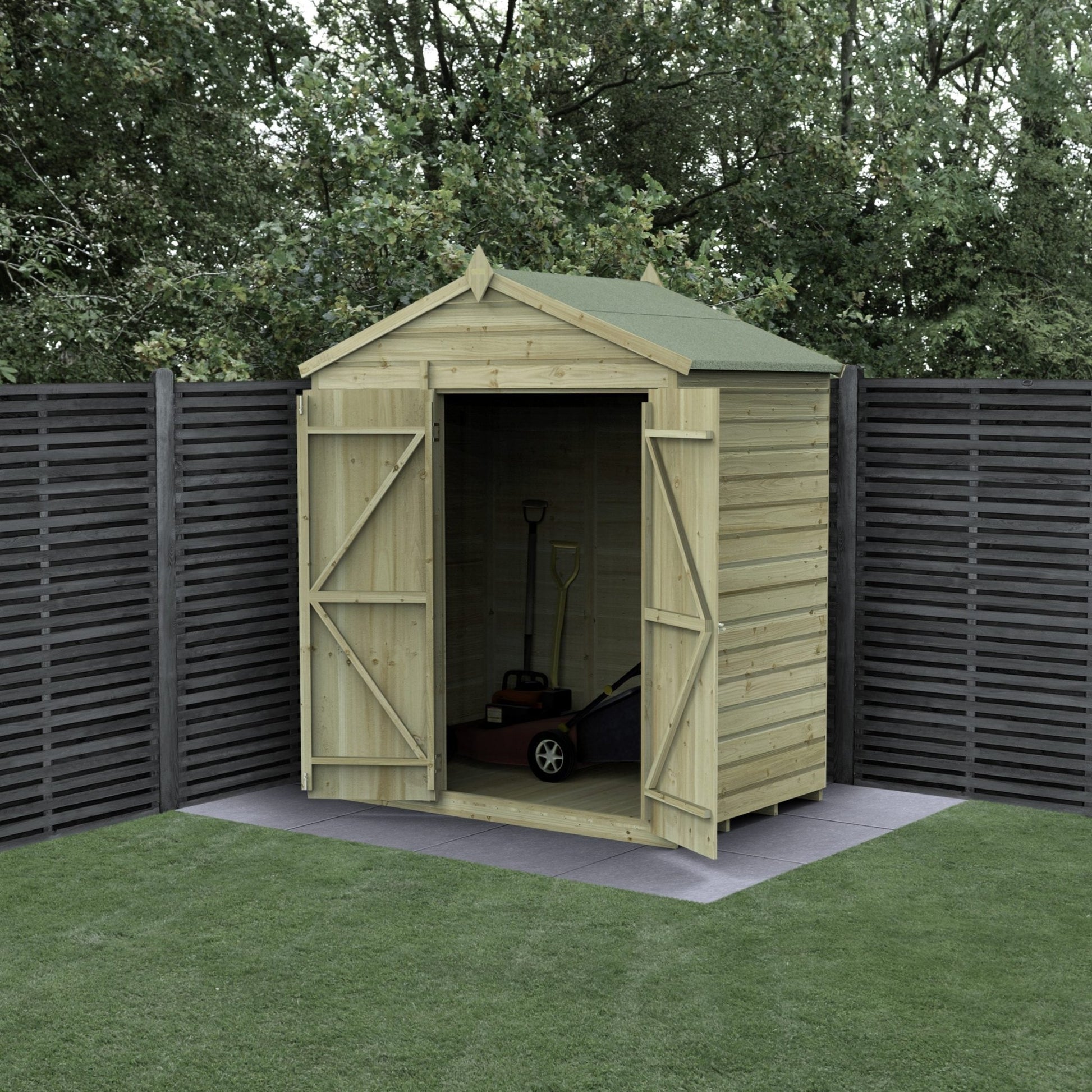 Forest Beckwood 6x4 Apex Shed - No Windows - JJ Building Materials