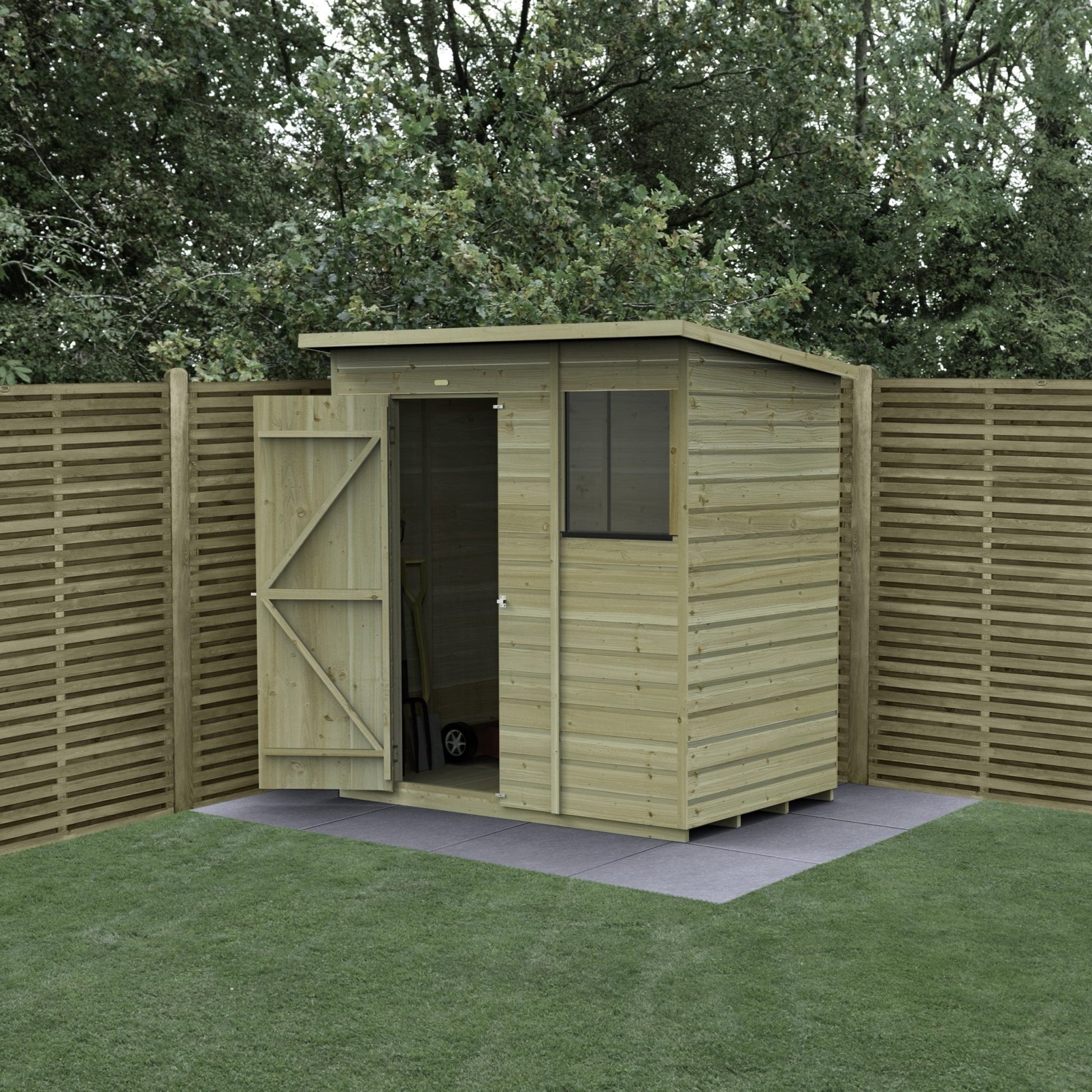 Forest Beckwood 6x4 Pent Shed - 1 Window - JJ Building Materials