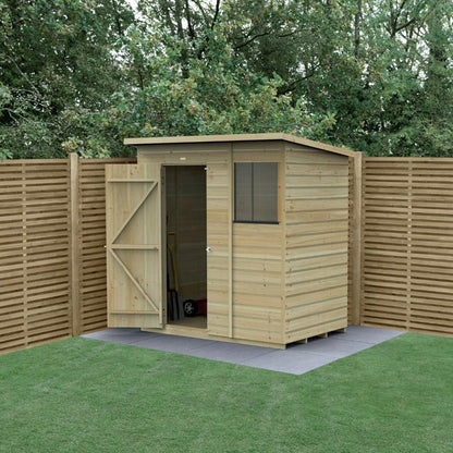 Forest Beckwood 6x4 Pent Shed - 1 Window - Double Door - JJ Building Materials