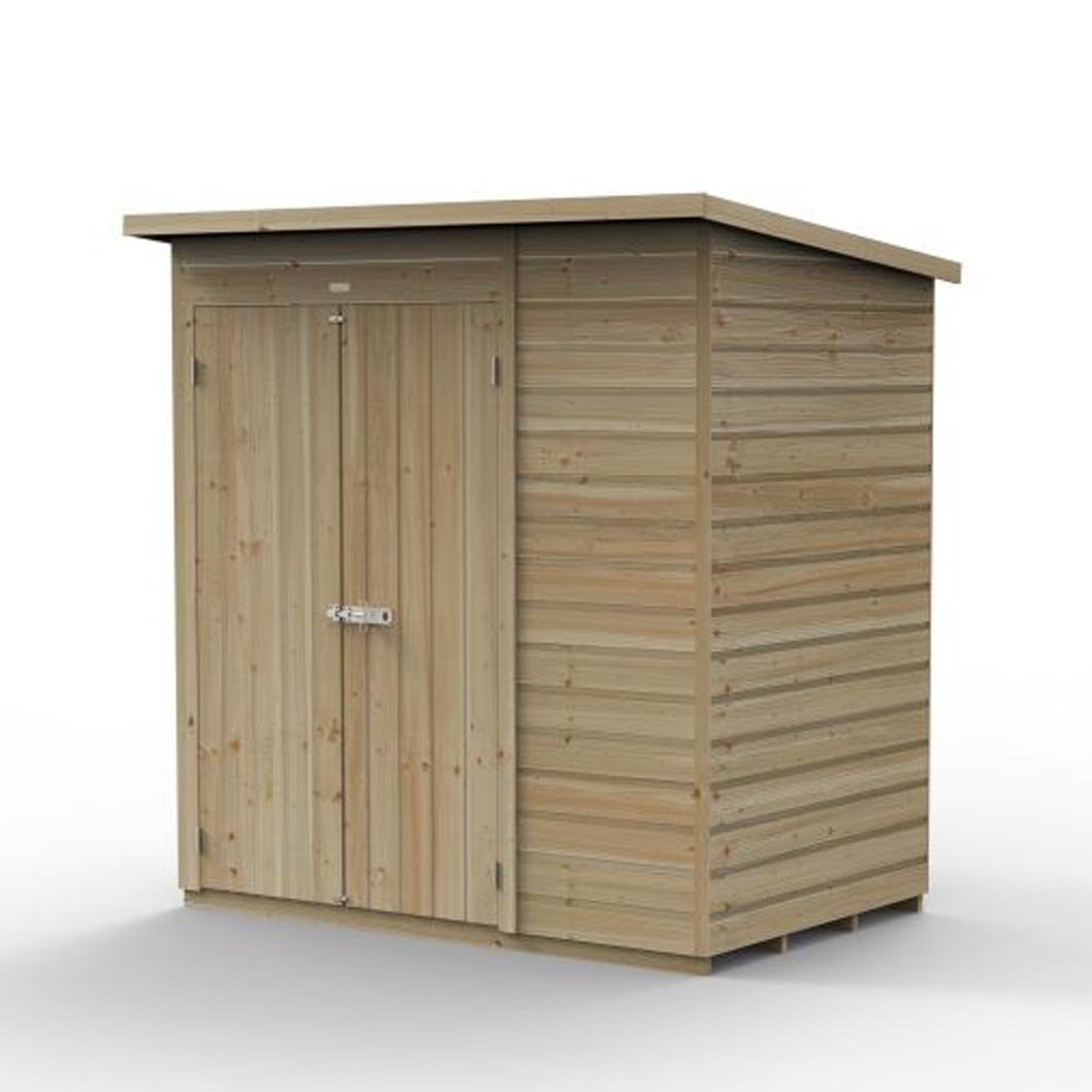 Forest Beckwood 6x4 Pent Shed - No Windows - Double Door - JJ Building Materials