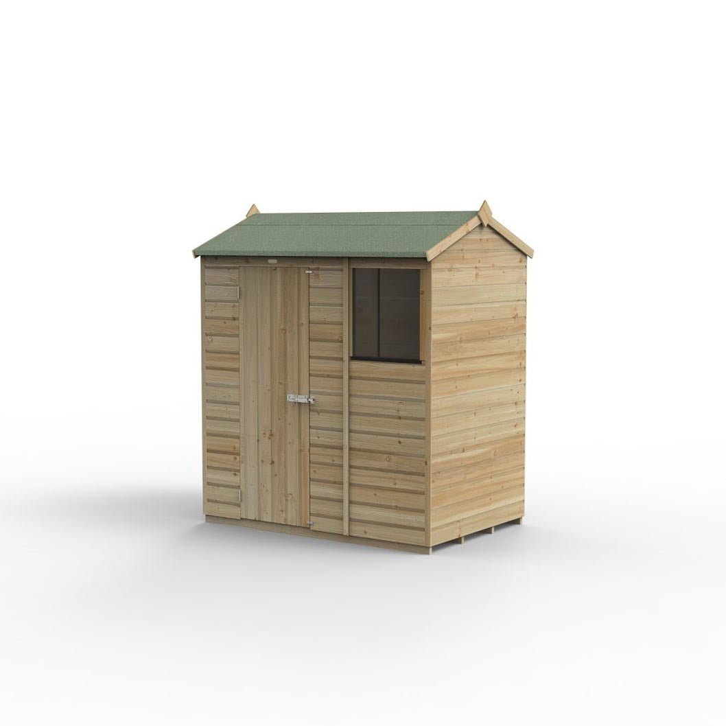 Forest Beckwood 6x4 Reverse Apex Shed - 1 Window - JJ Building Materials