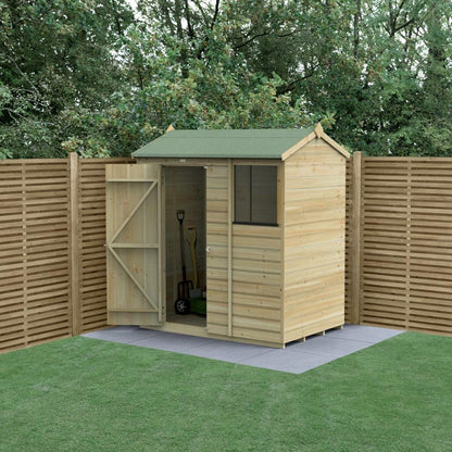 Forest Beckwood 6x4 Reverse Apex Shed - 1 Window - JJ Building Materials