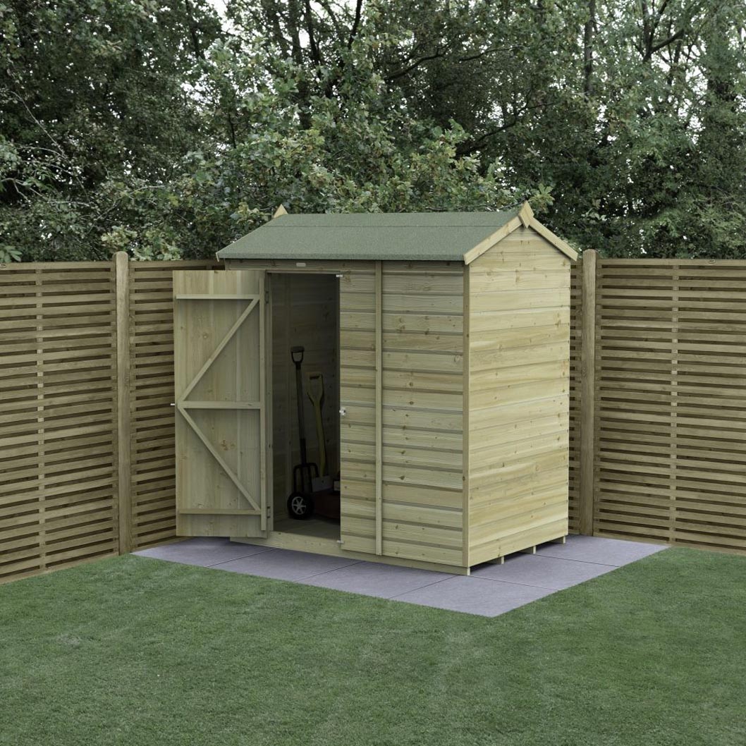 Forest Beckwood 6x4 Reverse Apex Shed - No Windows - JJ Building Materials