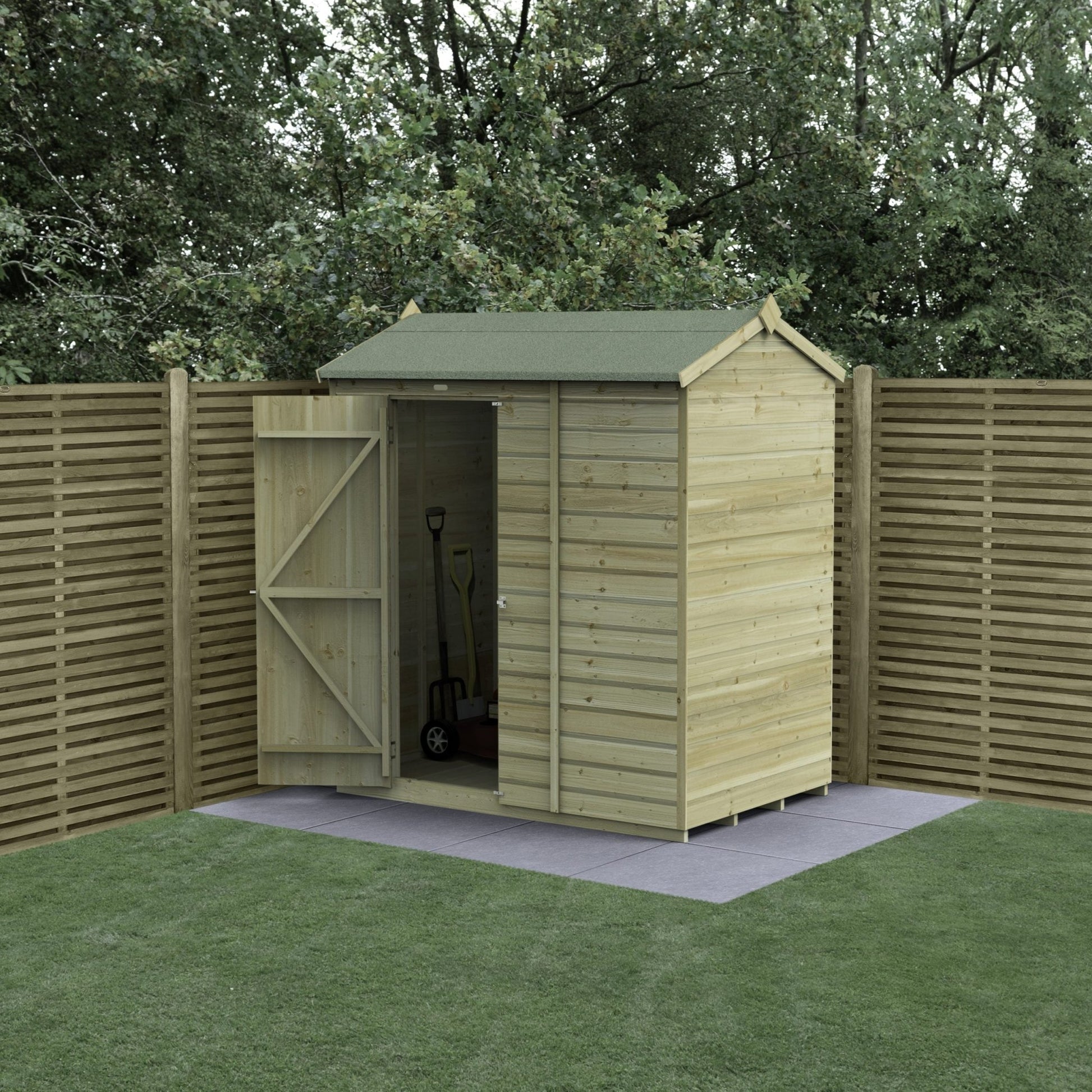 Forest Beckwood 6x4 Reverse Apex Shed - No Windows - JJ Building Materials