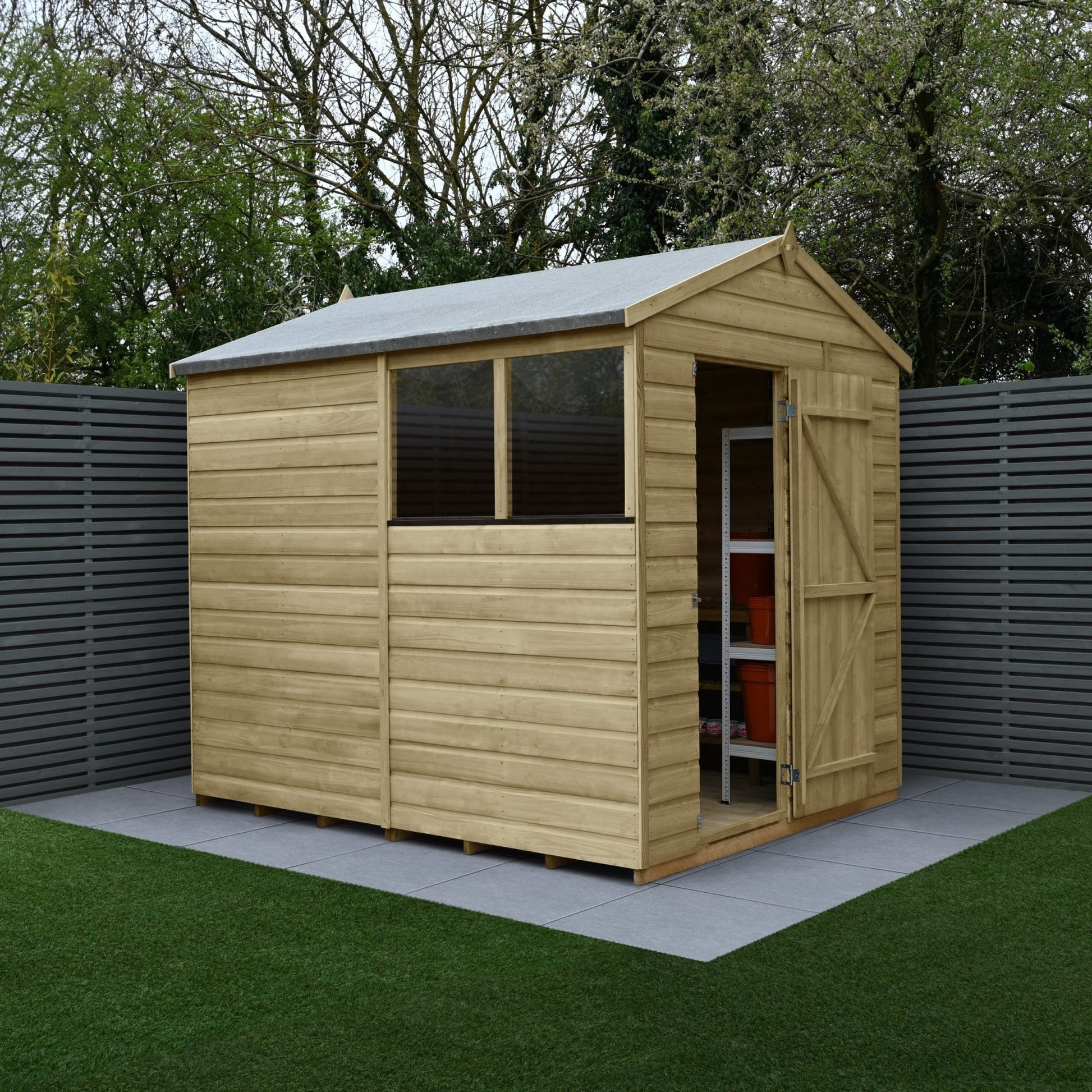 Forest Beckwood 6x8 Apex Shed - 2 Windows - JJ Building Materials