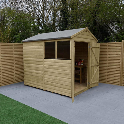 Forest Beckwood 6x8 Apex Shed - 2 Windows - Double Door - JJ Building Materials