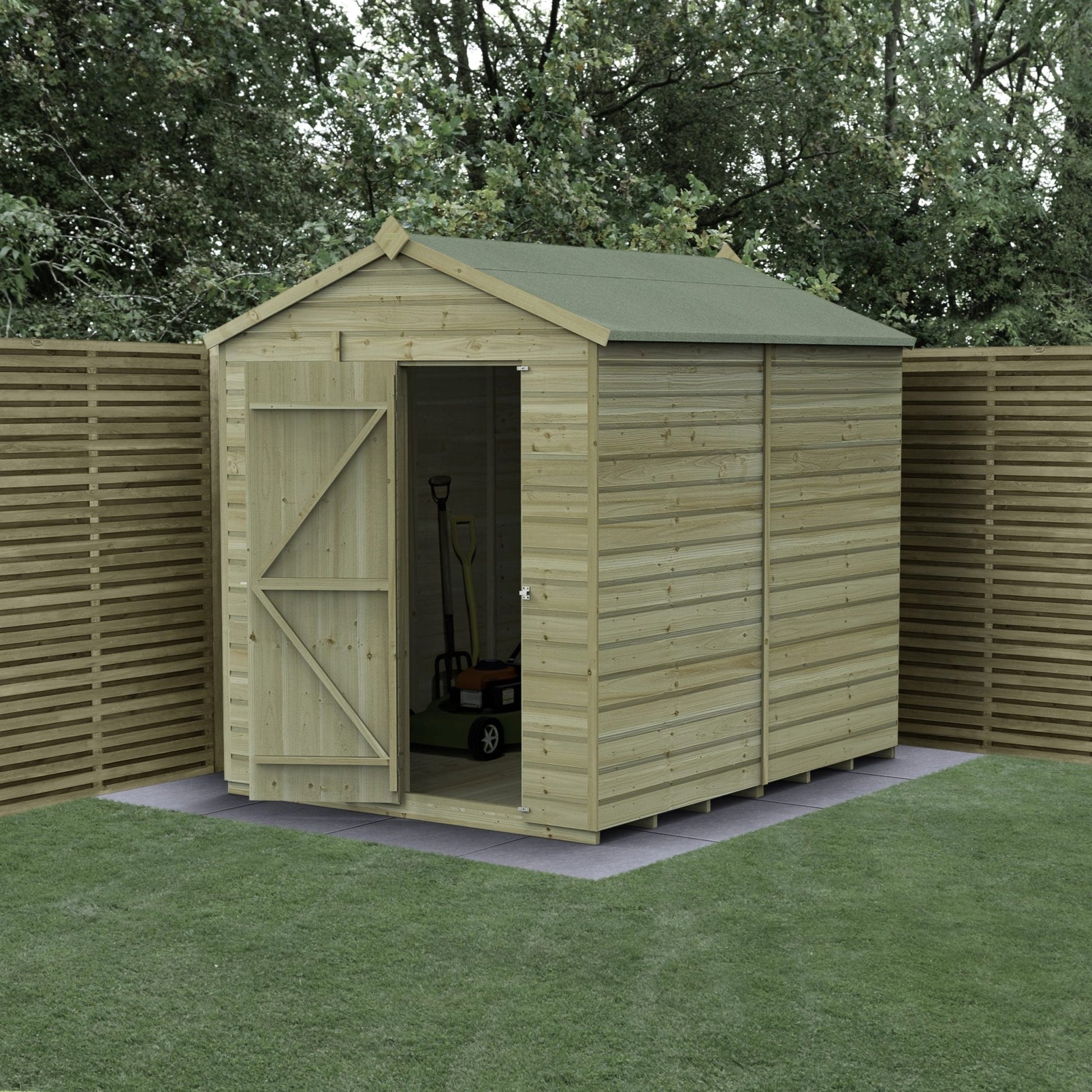 Forest Beckwood 6x8 Apex Shed - No Windows - JJ Building Materials