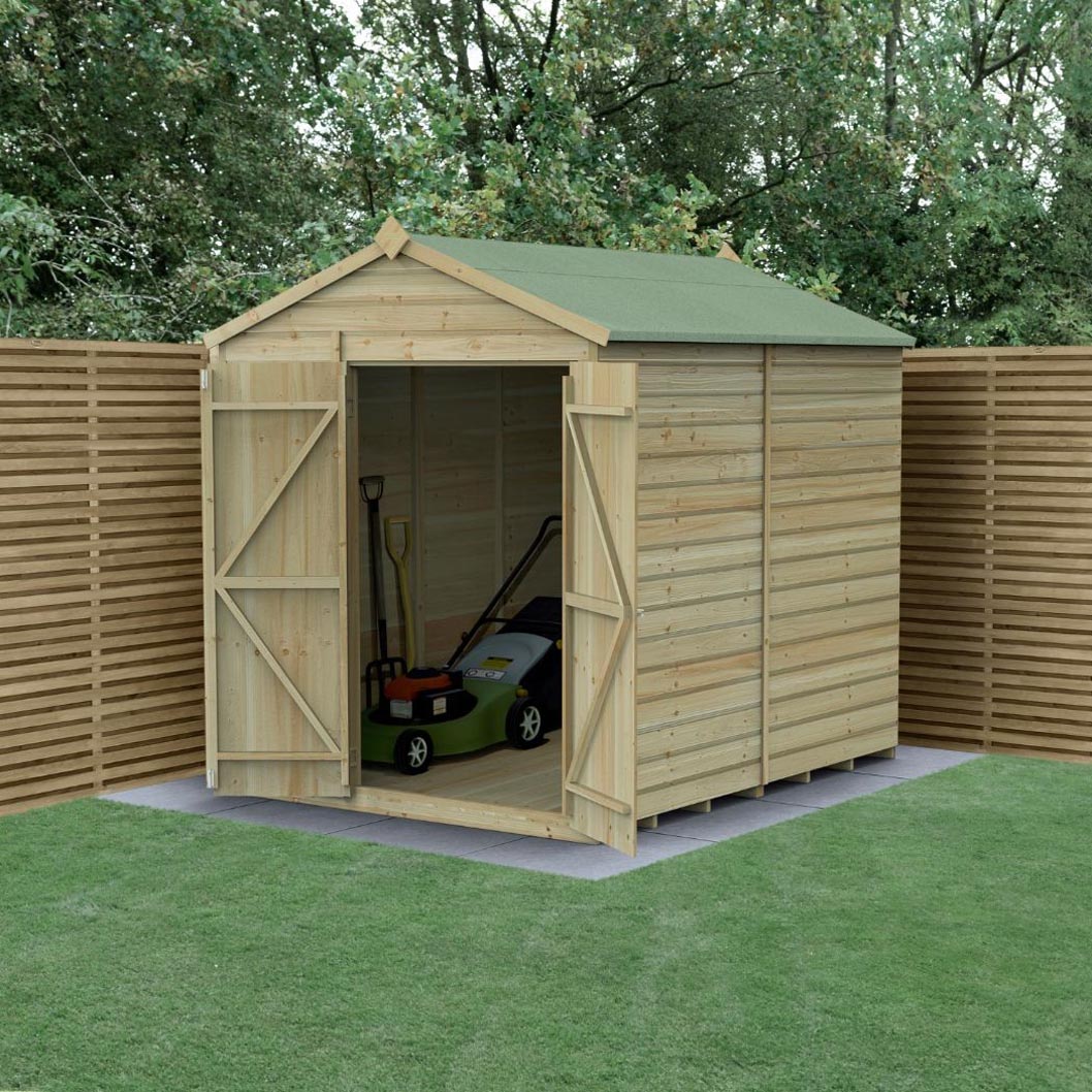 Forest Beckwood 6x8 Apex Shed - No Windows - Double Door - JJ Building Materials
