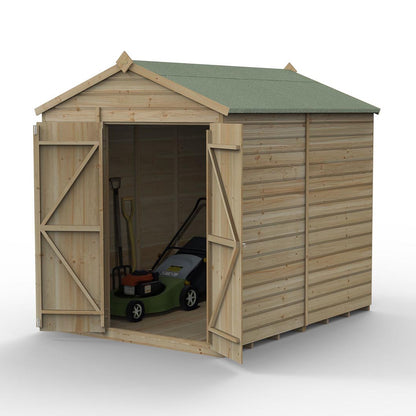 Forest Beckwood 6x8 Apex Shed - No Windows - Double Door - JJ Building Materials