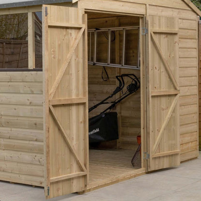 Forest Beckwood 7x5 Apex Shed - No Windows - Double Door - JJ Building Materials