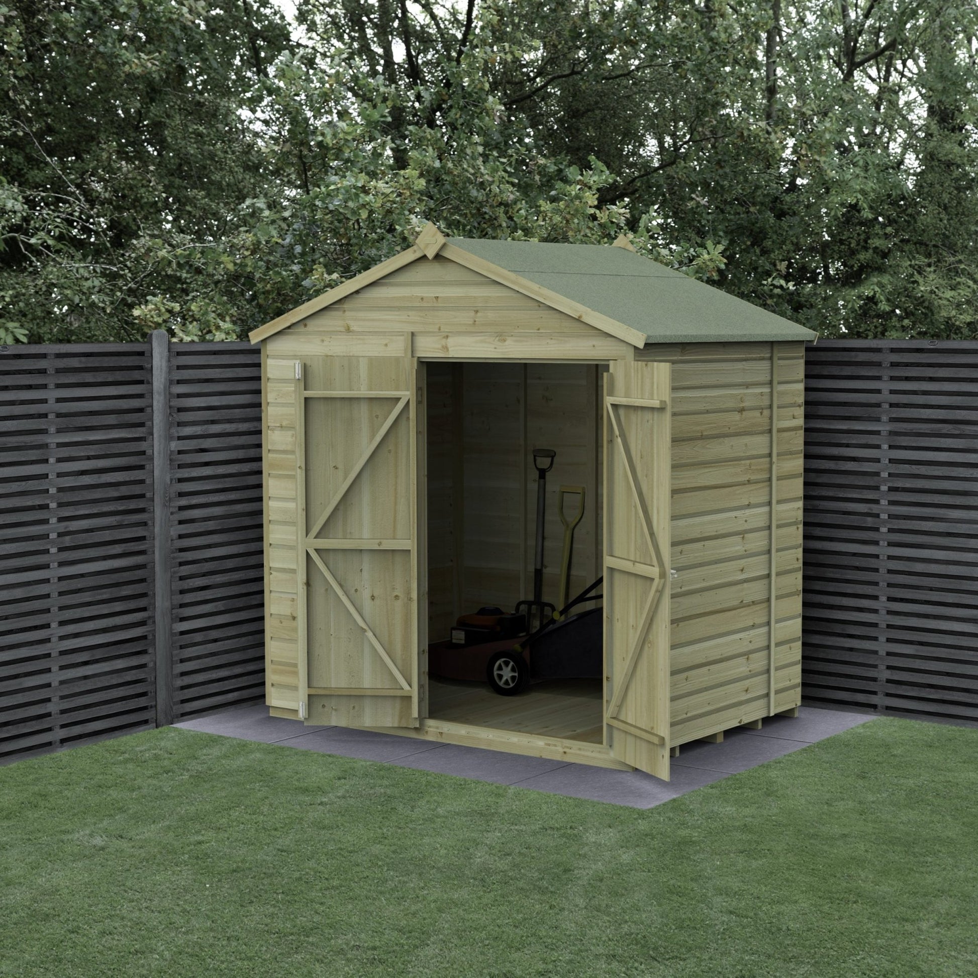 Forest Beckwood 7x5 Apex Shed - No Windows - Double Door - JJ Building Materials