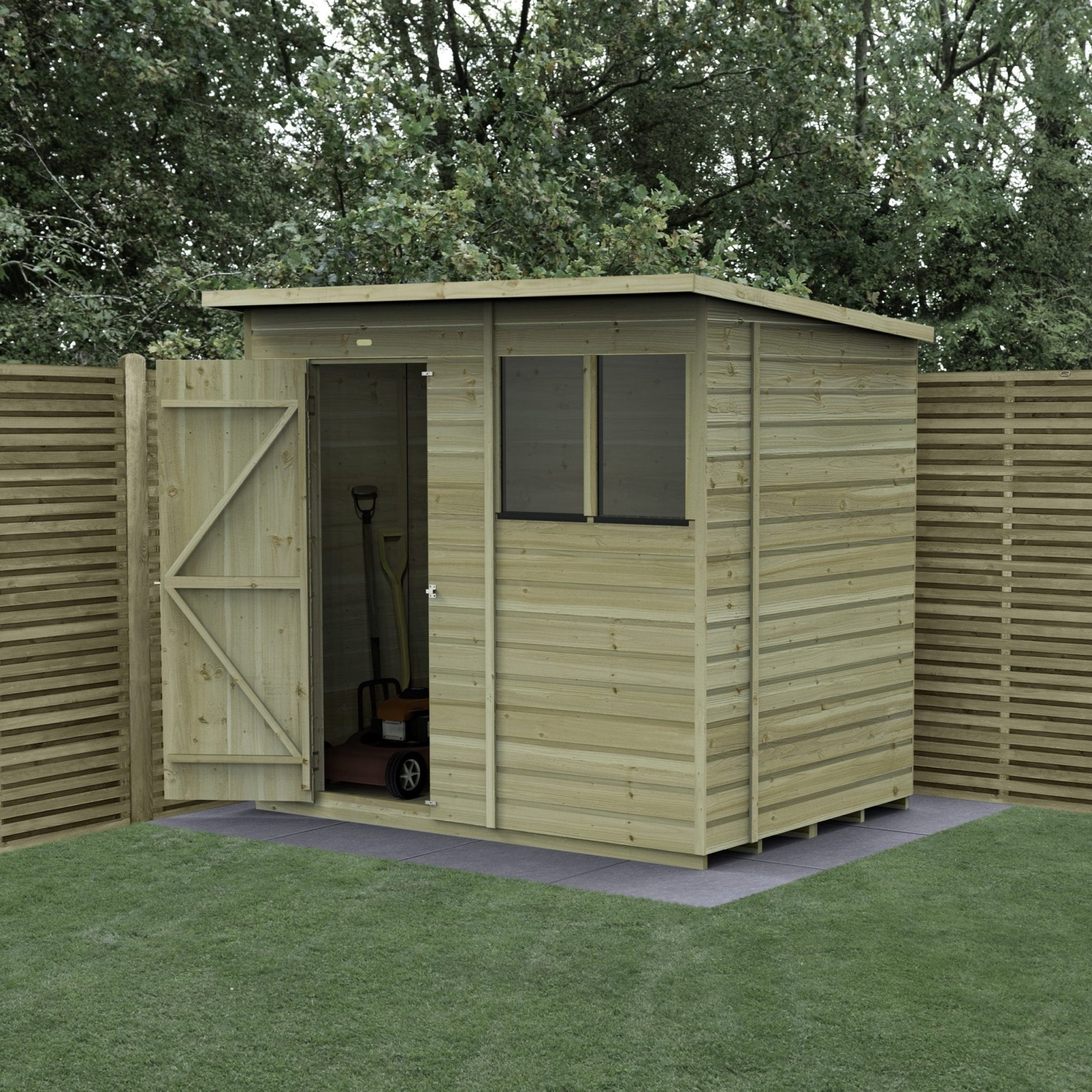Forest Beckwood 7x5 Pent Shed - 2 Windows - JJ Building Materials