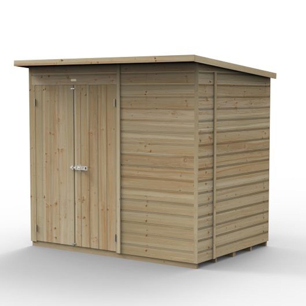 Forest Beckwood 7x5 Pent Shed - No Windows - Double Door - JJ Building Materials