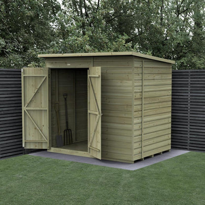 Forest Beckwood 7x5 Pent Shed - No Windows - Double Door - JJ Building Materials