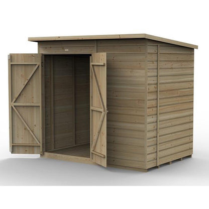 Forest Beckwood 7x5 Pent Shed - No Windows - Double Door - JJ Building Materials