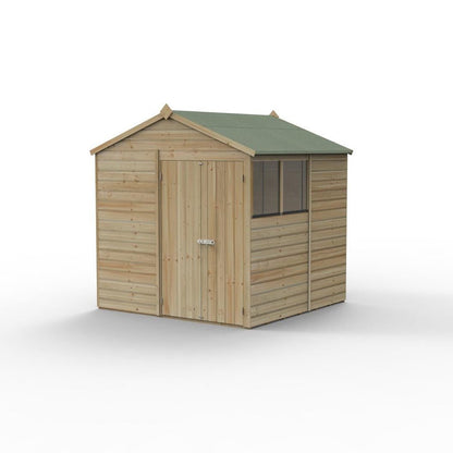 Forest Beckwood 7x7 Reverse Apex Shed - 2 Windows - Double Door - JJ Building Materials