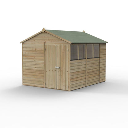 Forest Beckwood 8x10 Apex Shed - 4 Windows - Double Door - JJ Building Materials
