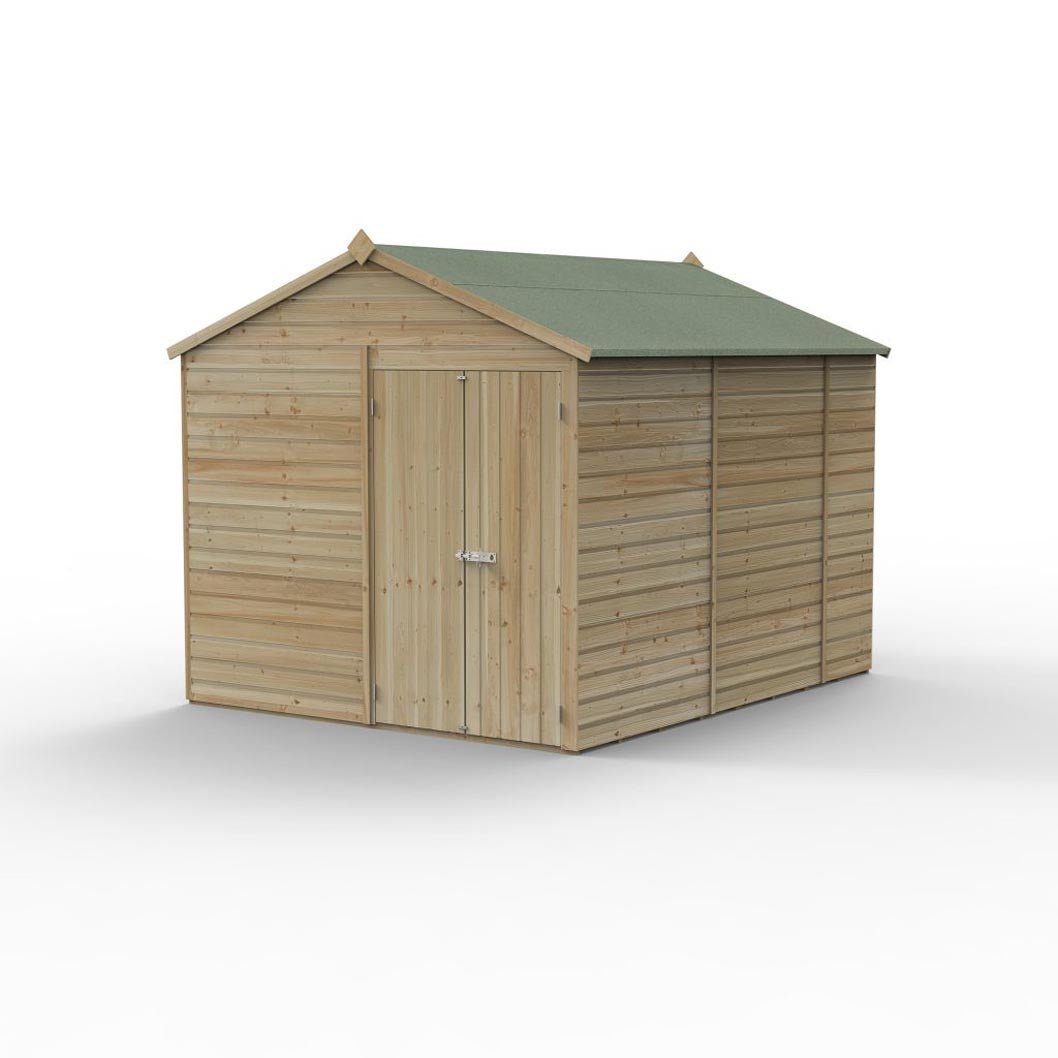 Forest Beckwood 8x10 Apex Shed - No Windows - Double Door - JJ Building Materials