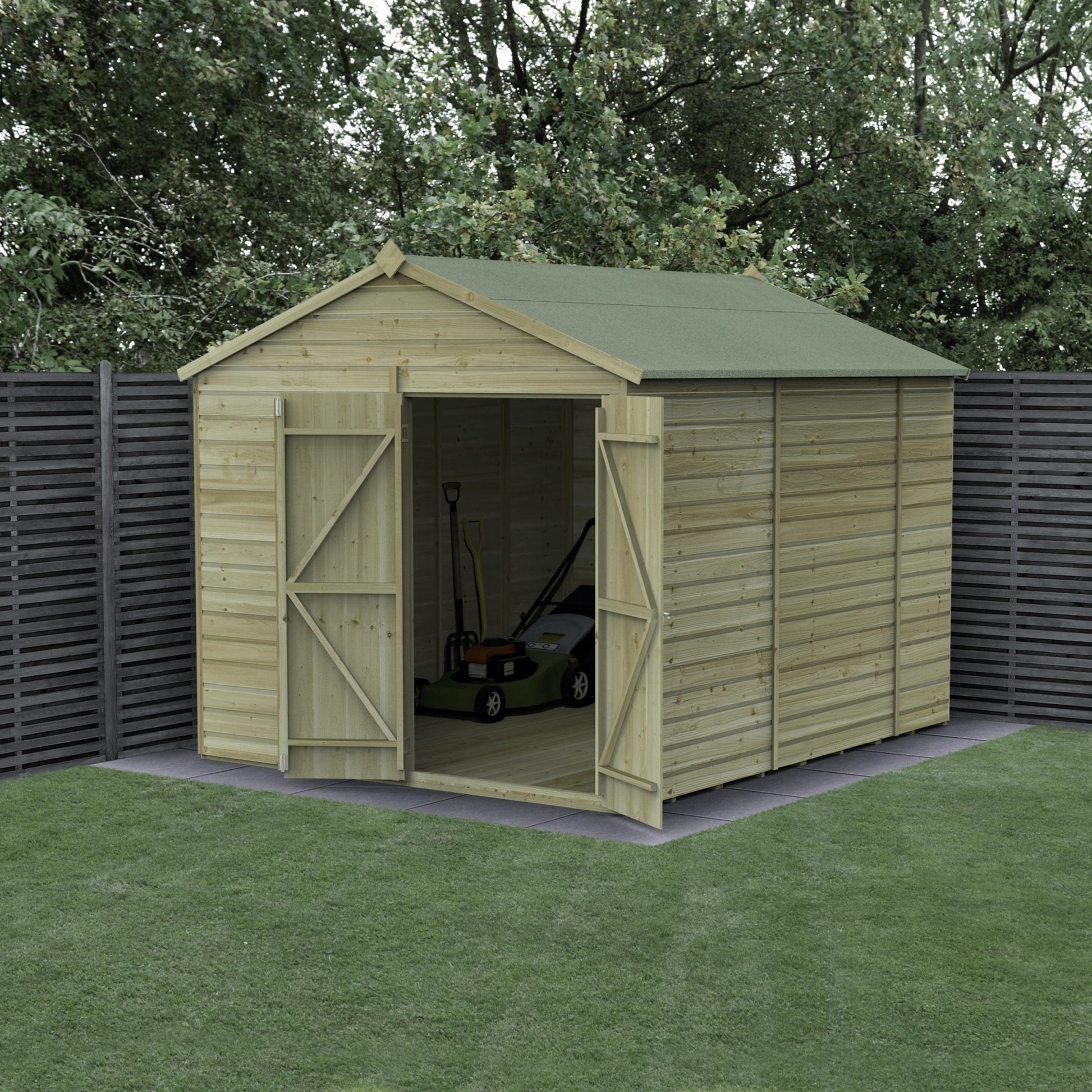 Forest Beckwood 8x10 Apex Shed - No Windows - Double Door - JJ Building Materials