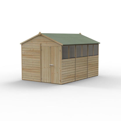 Forest Beckwood 8x12 Apex Shed - 6 Windows - Double Door - JJ Building Materials