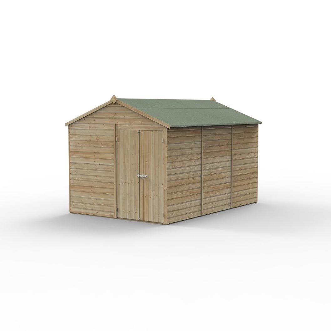 Forest Beckwood 8x12 Apex Shed - No Windows - Double Door - JJ Building Materials
