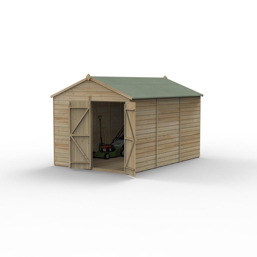 Forest Beckwood 8x12 Apex Shed - No Windows - Double Door - JJ Building Materials