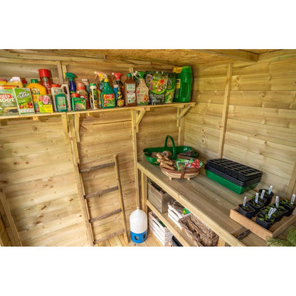 Forest Beckwood 8x6 Pent Shed - 2 Windows - JJ Building Materials