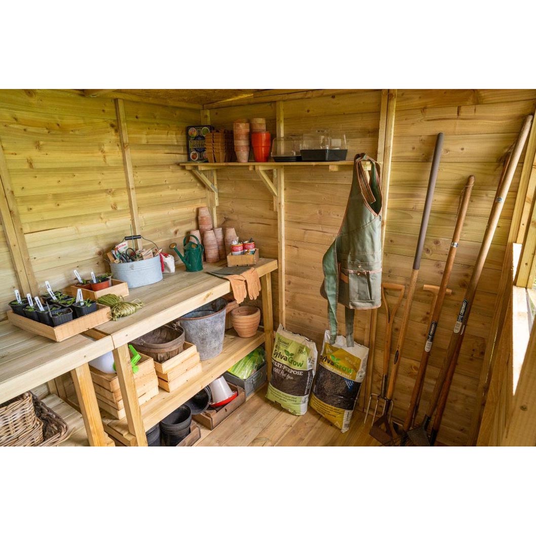 Forest Beckwood 8x6 Pent Shed - 2 Windows - JJ Building Materials