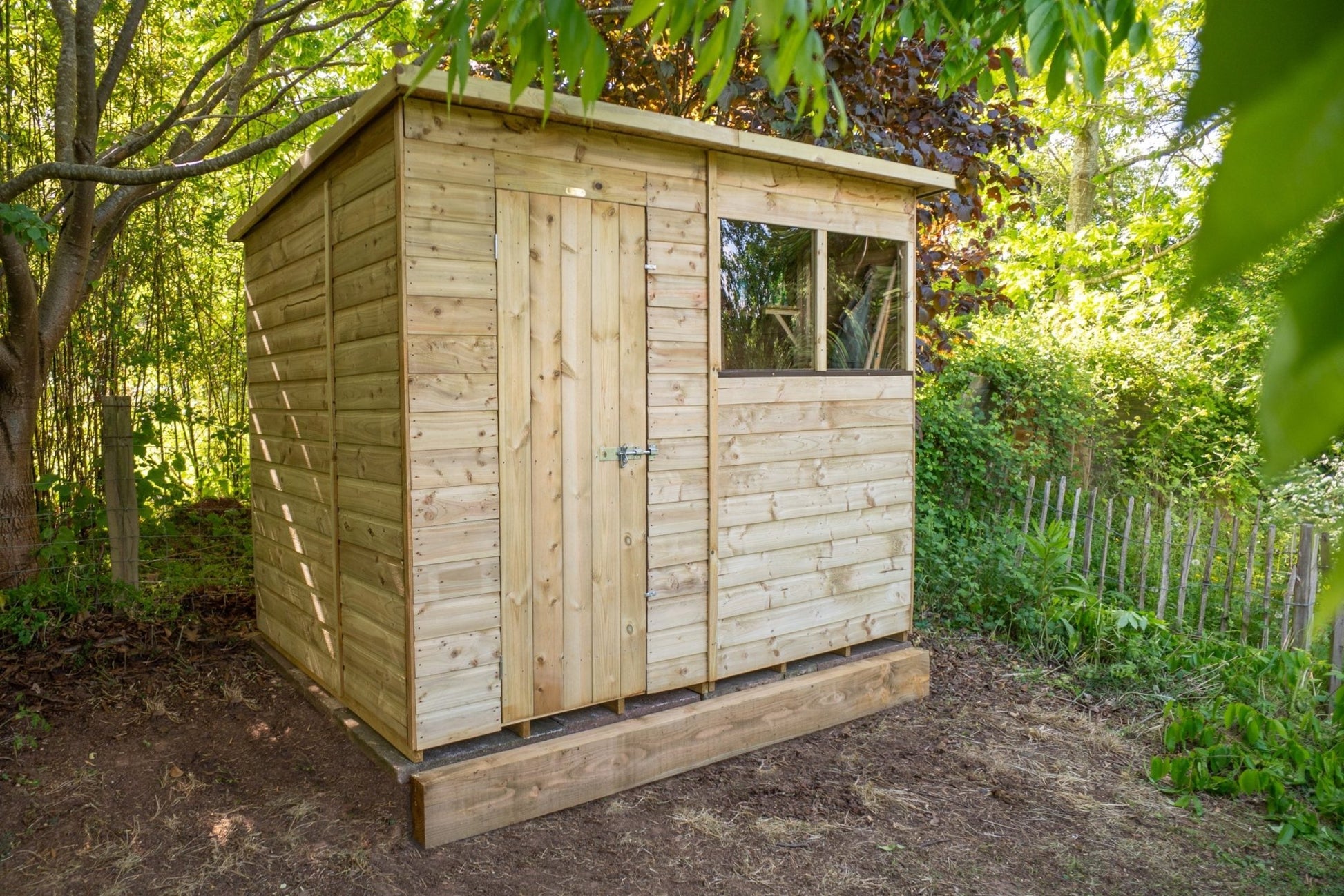 Forest Beckwood 8x6 Pent Shed - 2 Windows - JJ Building Materials