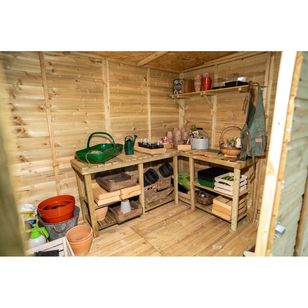 Forest Beckwood 8x6 Pent Shed - 2 Windows - JJ Building Materials