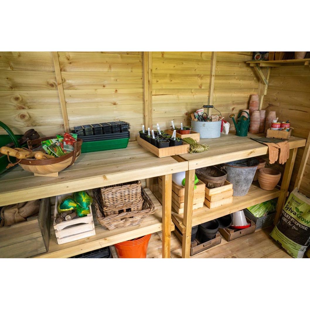 Forest Beckwood 8x6 Pent Shed - 2 Windows - JJ Building Materials