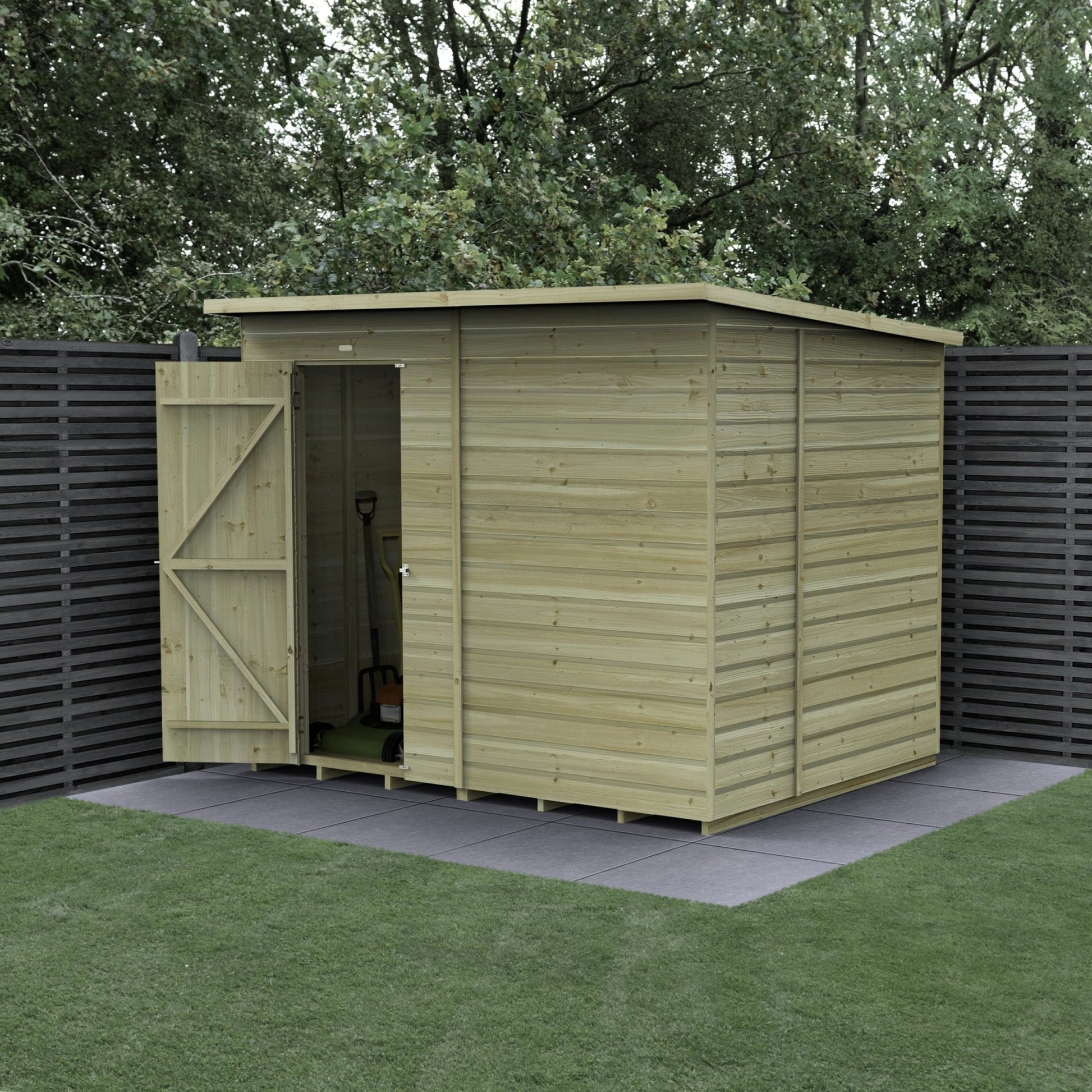 Forest Beckwood 8x6 Pent Shed - No Windows - JJ Building Materials