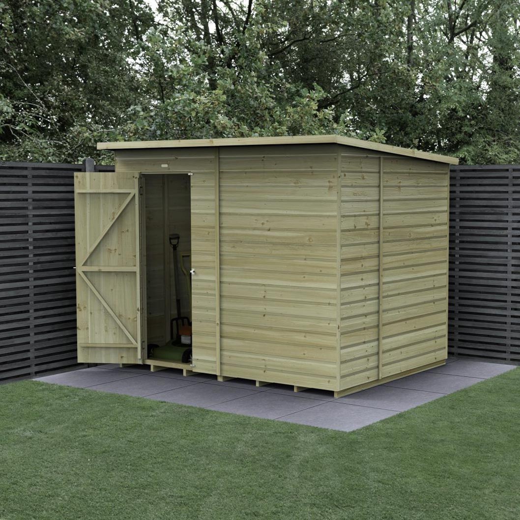 Forest Beckwood 8x6 Pent Shed - No Windows - JJ Building Materials