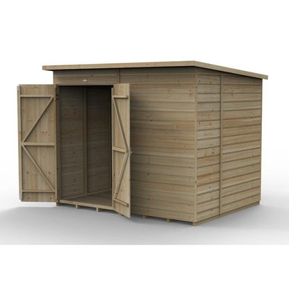Forest Beckwood 8x6 Pent Shed - No Windows - Double Door - JJ Building Materials