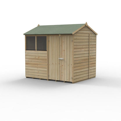 Forest Beckwood 8x6 Reverse Apex Shed - 2 Windows - Double Door - JJ Building Materials