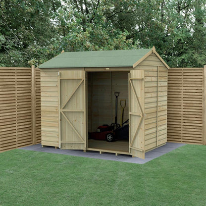 Forest Beckwood 8x6 Reverse Apex Shed - No Windows - Double Door - JJ Building Materials
