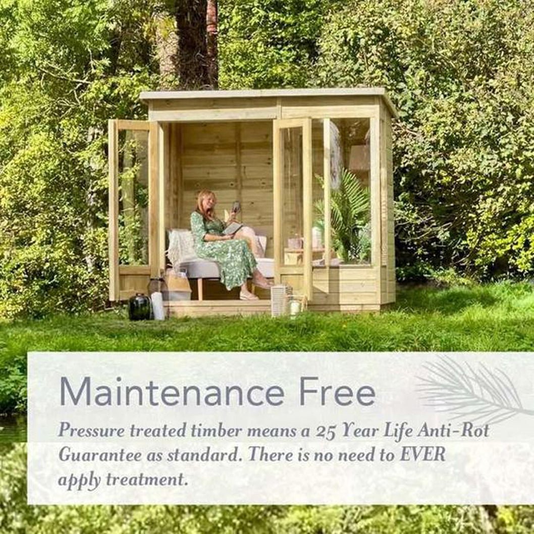 Forest Beckwood Apex Summerhouse 12 x 8- Double Door – 6 Windows - JJ Building Materials