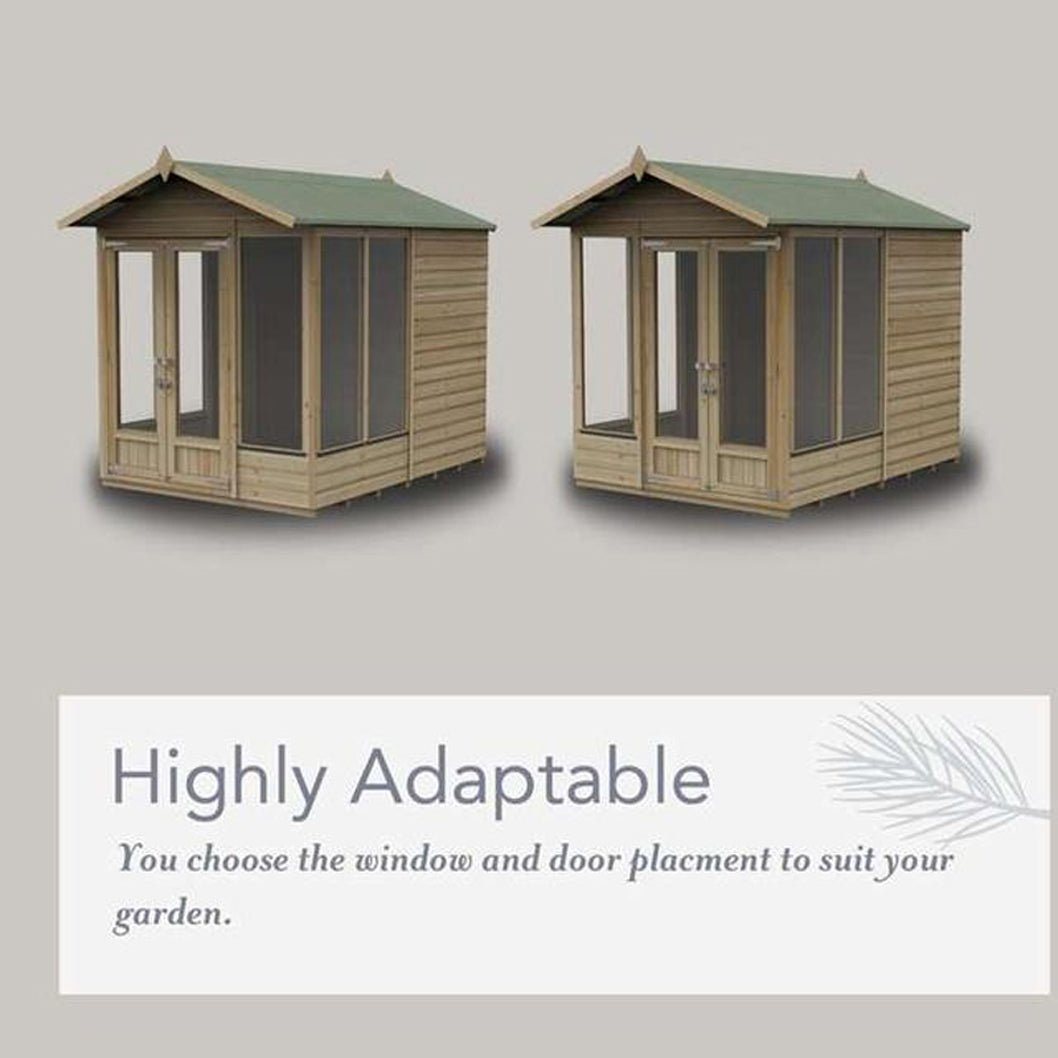 Forest Beckwood Apex Summerhouse 12 x 8- Double Door – 6 Windows - JJ Building Materials