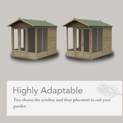 Forest Beckwood Apex Summerhouse 12 x 8- Double Door – 6 Windows - JJ Building Materials