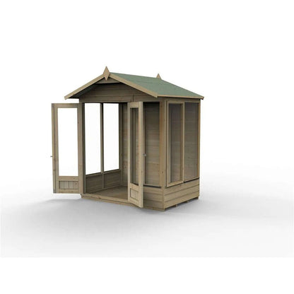 Forest Beckwood Apex Summerhouse 6×4 – Double Door – 5 Windows – 1 Opening - JJ Building Materials