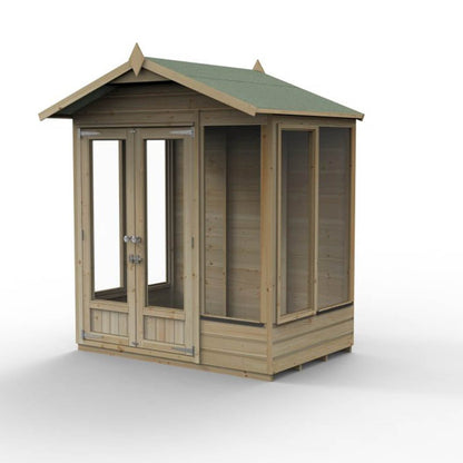Forest Beckwood Apex Summerhouse 6×4 – Double Door – 5 Windows – 2 Opening - JJ Building Materials