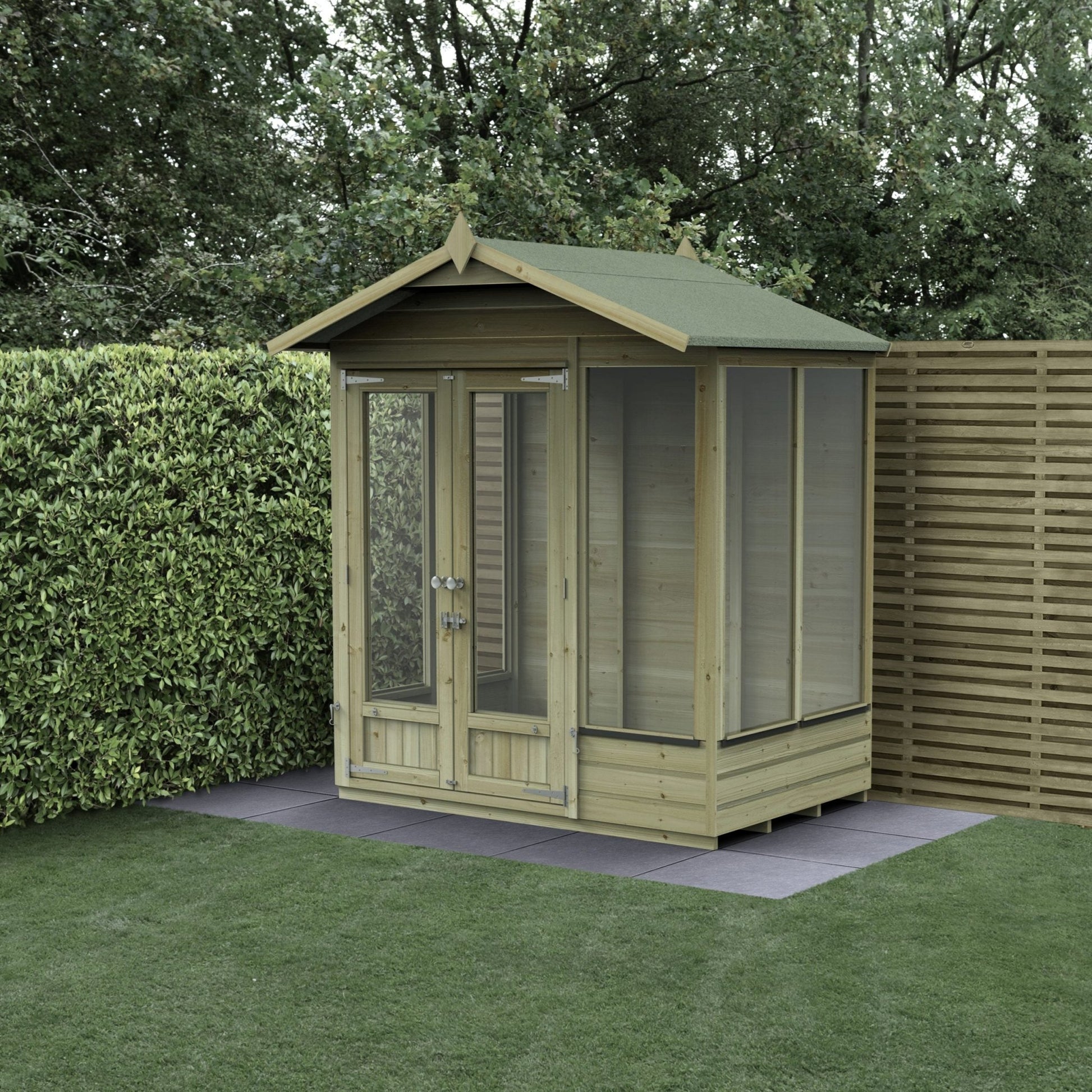 Forest Beckwood Apex Summerhouse 6×4 – Double Door – 5 Windows - JJ Building Materials