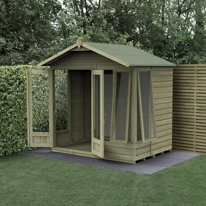 Forest Beckwood Apex Summerhouse 7×5 – Double Door – 4 Windows – 2 Opening - JJ Building Materials