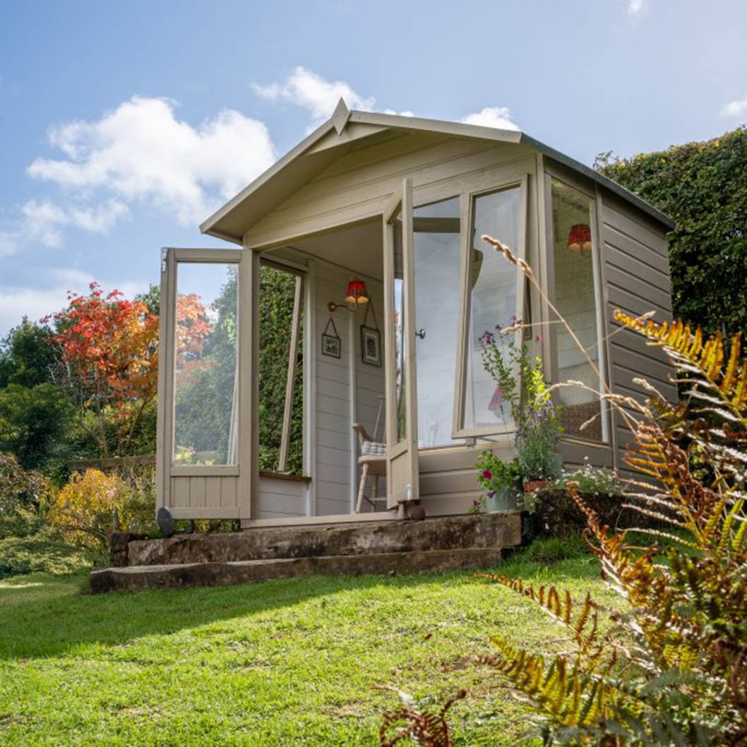 Forest Beckwood Apex Summerhouse 7×5 – Double Door – 4 Windows – 2 Opening - JJ Building Materials