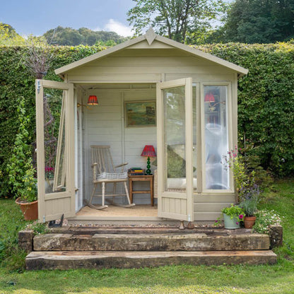 Forest Beckwood Apex Summerhouse 7×5 – Double Door – 4 Windows – 2 Opening - JJ Building Materials