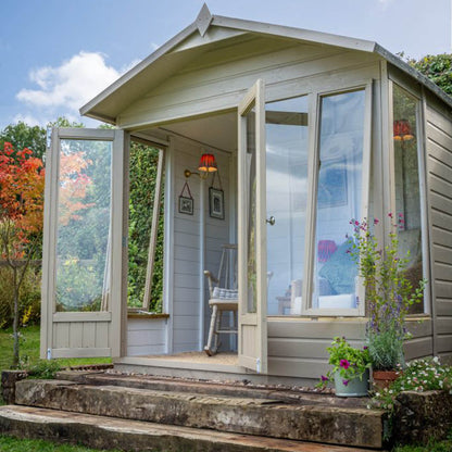 Forest Beckwood Apex Summerhouse 7×5 – Double Door – 4 Windows – 2 Opening - JJ Building Materials