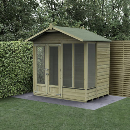 Forest Beckwood Apex Summerhouse 7×5 – Double Door – 4 Windows - JJ Building Materials