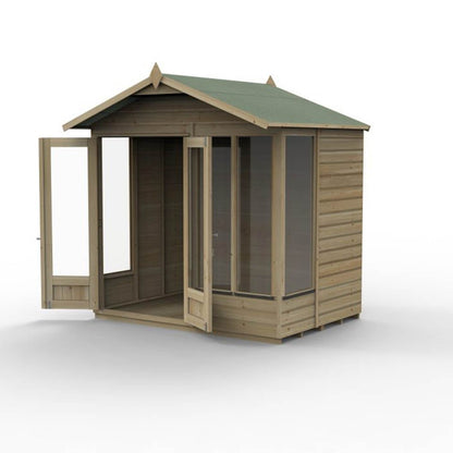 Forest Beckwood Apex Summerhouse 7×5 – Double Door – 4 Windows - JJ Building Materials