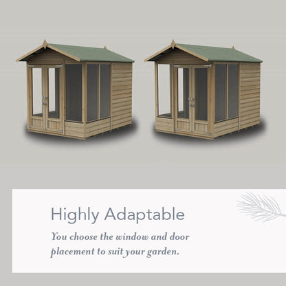 Forest Beckwood Apex Summerhouse 8×6 – Double Door – 4 Windows - JJ Building Materials